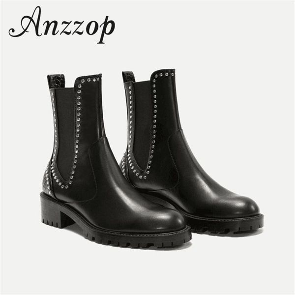 

boots children 2021 flat-bottom women's booties luxury british simple black round head generous tube with shoes