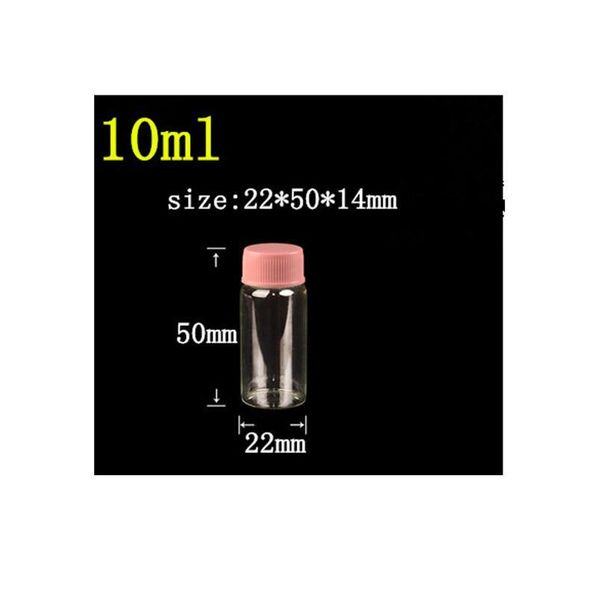 

22*50*14mm 10ml glass jars with plastic cap transparent empty glass bottles jars containers 100pcs/lot 22*50*1 bbyvcj
