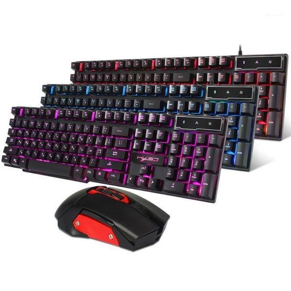 

english russian layout keyboard mouse combos mechanical felling keyboard 3 colorful backlit 4800dpi wireless mice sets1