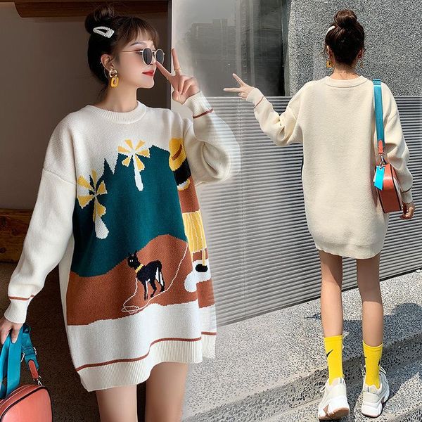 

is lazy cartoon new sweater qiu dong outfit and thicken sweet wind han edition in the female students take a sweater, White;black