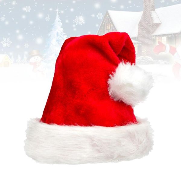 

1pc christmas hats plush party favors decorations christmas hats cap for holiday