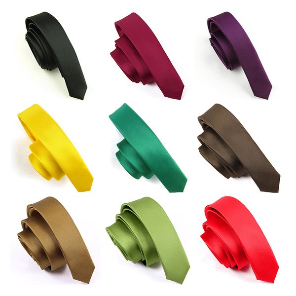 

2020 new designers brands fashion casual 3.5cm slim ties for men skinny solid color necktie work with gift box, Black;gray