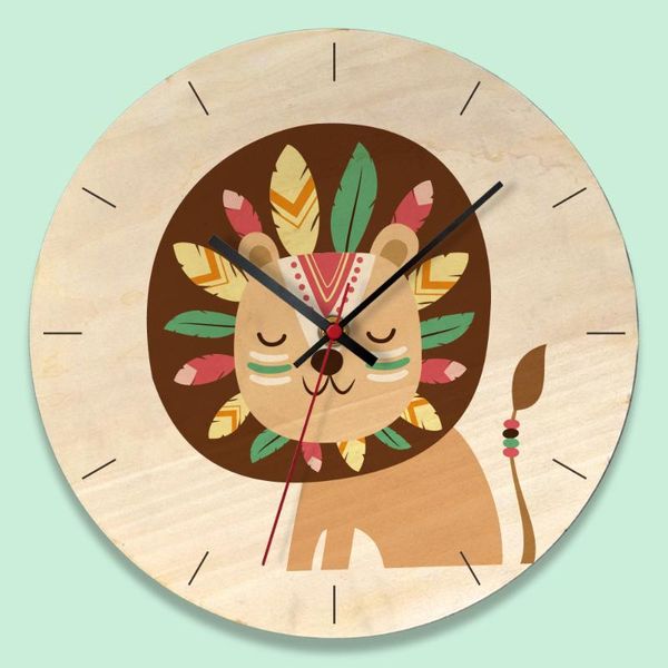 

wall clocks wooden creative clock home cartoon living room