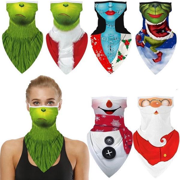 

how the grinch stole christmas santa claus snowman cosplay face mask neck scarf masks bandana headband balaclava, Blue;black