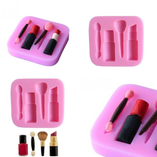 

diy silicone baking molds cake fondant soap 3d moulds cosmetic beauty lipstick shape food tool bakeware new 1 4sk g2