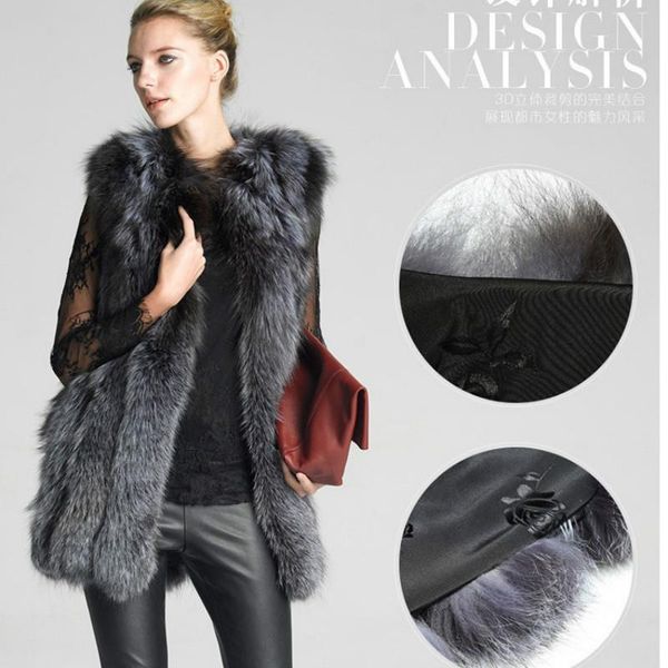 

new women imitation fur vest fur wear faux jacket autumn winter fashion warm faux outwear female loose casual coat, Black