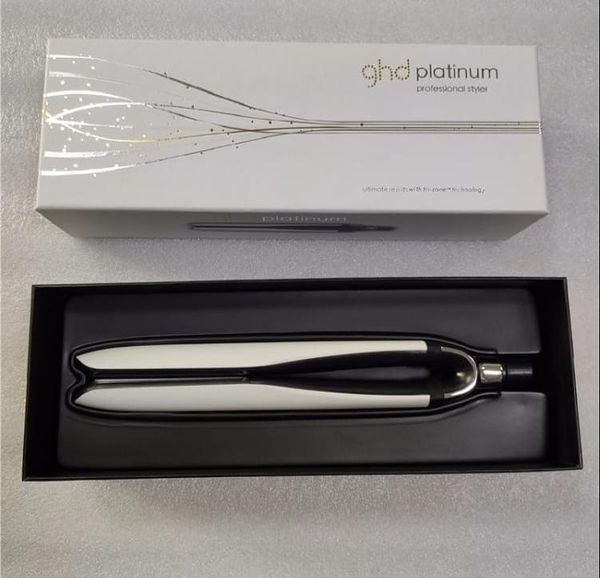 

stock 5pcs platinum + plus hair straighteners professional styler flat hair iron straightener hair styling tool black color good quality dhl