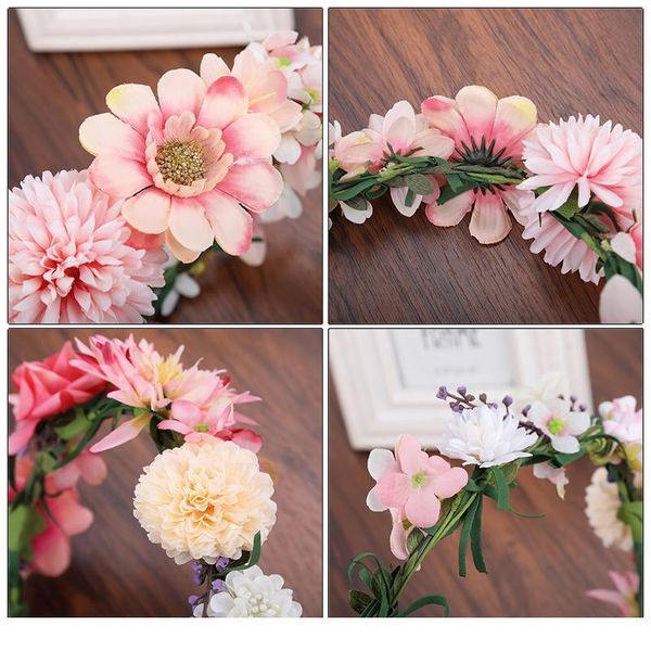

haimeikang women girls lady fashion flower headband hairband wedding bride wreath of flowers hair bands hair acc qylmwe