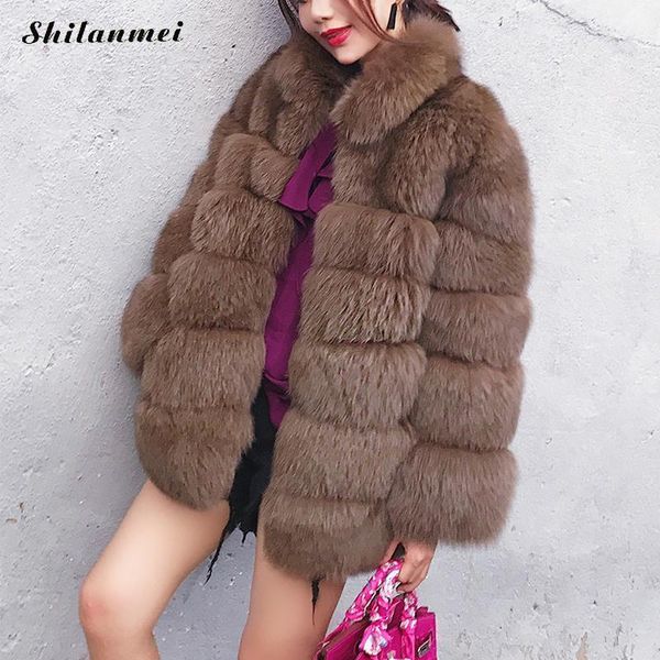 

faux fur coat women lovely furry winter fur coat plus size long jacket elegant party wear streetwear outwear1, Black