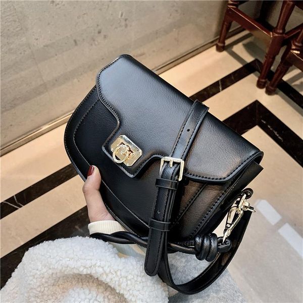 

bag pu high female square european 2020 handbag fashion messenger casual women's shoulder new simple vintage leather quality bag ahxds
