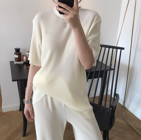 

2021 new summer casual striped loose style long high waist straight women wide leg pants female trousers glds, Black;white