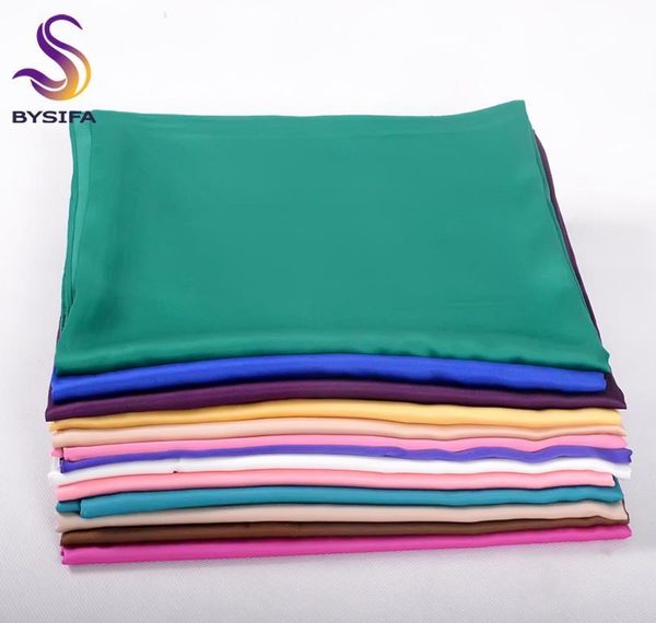 

bysifa] new solid color women large square scarves wraps 100*100cm autumn winter luxury matt satin silk scarf brand head scarf hy2lf, Blue;gray