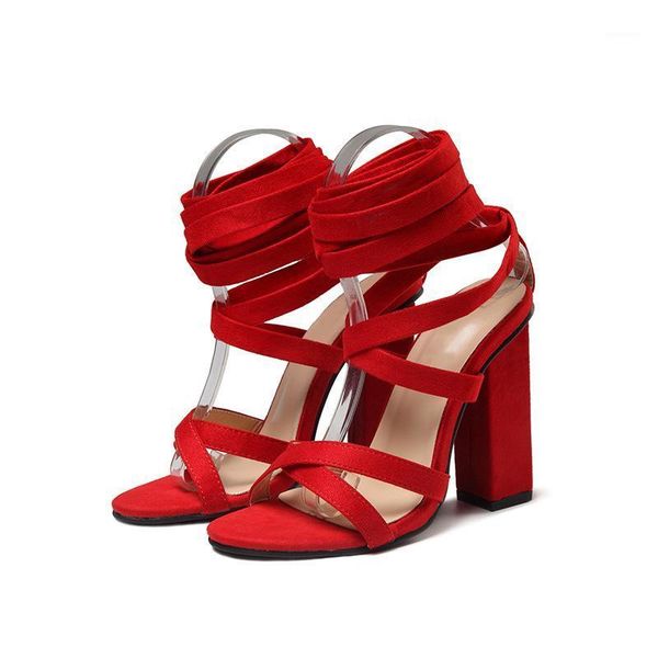 

summer women sandals square heels buckle strap pu fashion spring round toe open-toed flock lace woman shoes1, Black