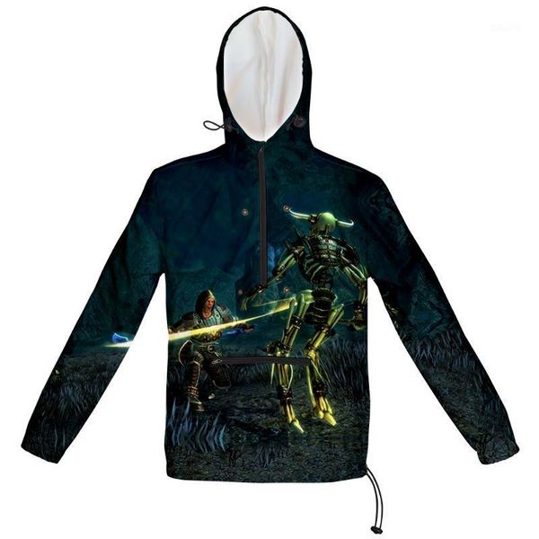 

kingdoms of amalur reckoning jackets children half zipper loose windbreaker coats 2020 autumn cargo boy/girl hip hop outerwear1, Tan;black