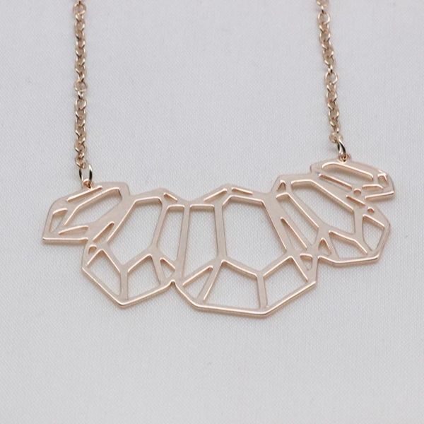

pendant necklaces creativity women stainless steel jewelry rhombus shape charm long necklace drop accepted yp6435, Silver