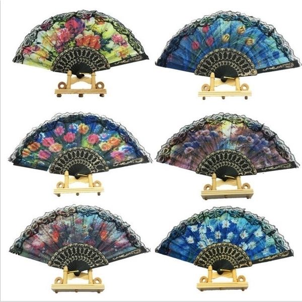 

lace ladies hand retro bun deco fans handmade wedding tourism guest gift th12