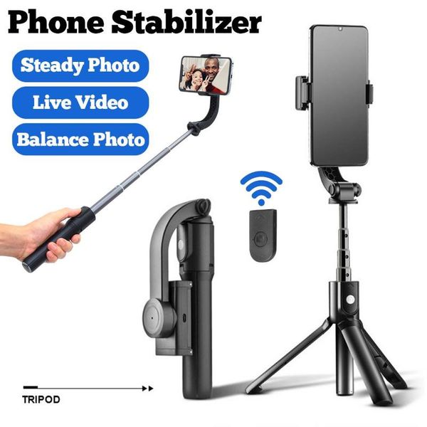 

selfie monopods h5 single-spindle handheld gimbal stabilizer tripod remote bluetooth camera mobile phone stick holder adjustable stands