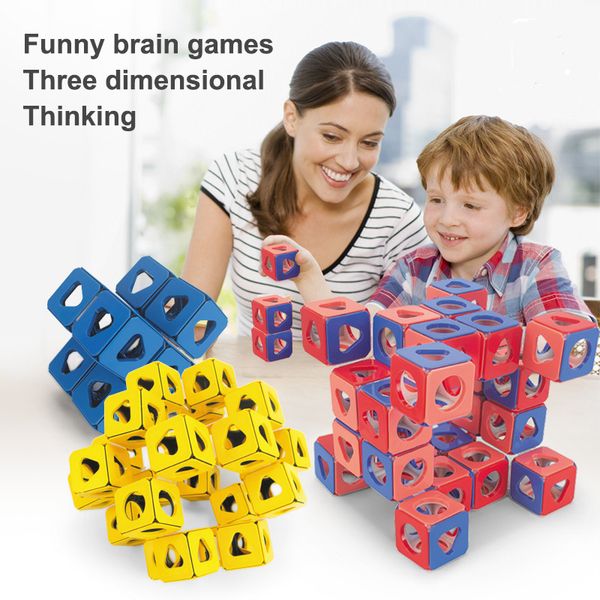 

2020 new arrival funny brain game three dimensional thinking magic cube assembly method for kid & adult