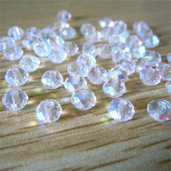 

isywaka сплошные желтые цвета 4 * 6 мм 50 шт. rondelle австрия граненые кристаллические стеклянные бусины свободные круглые бусины для ювели