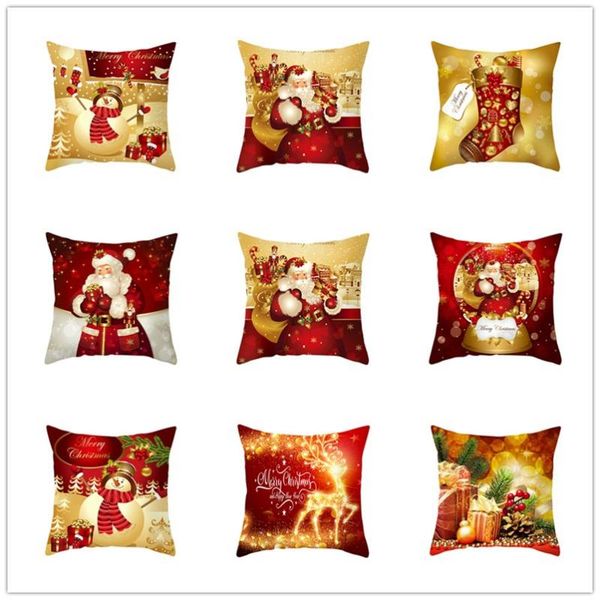 

christmas decorations red santa claus tree cushion cover merry for home ornament table decor 2021 xmas gift year