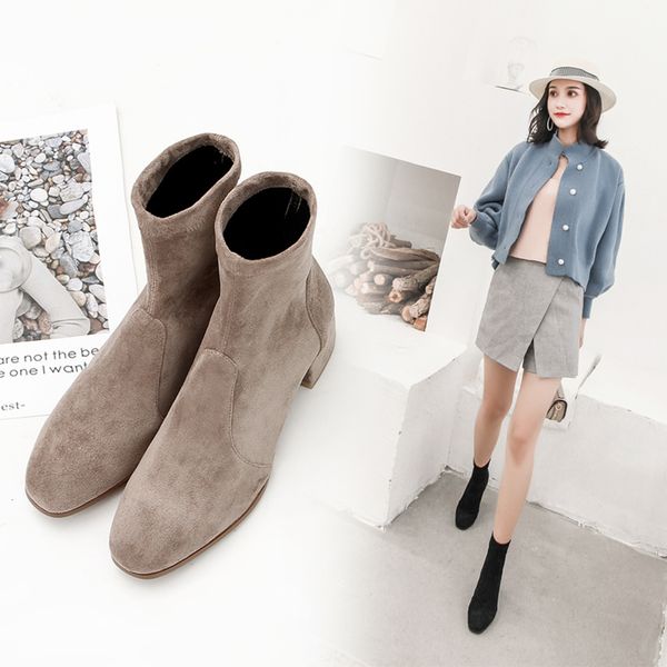 

in single plus size 22-28cm swedish stitches women shoes winter multilateral effects color booties snowboots, Black