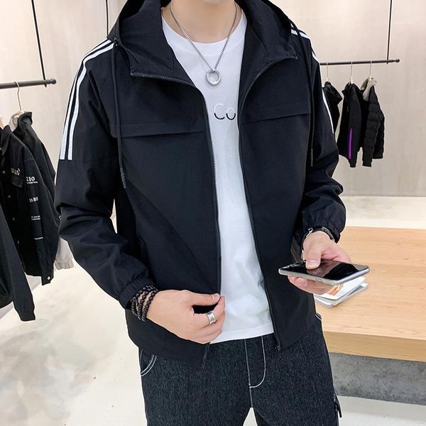 

men's jackets 2021 spring men's trend jacket korean version work clothes casual all-around clothing clothing1, Black;brown