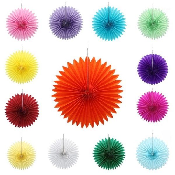 

5pcs/lot decorative tissue paper fans hanging flower paper crafts for diy backdrop wedding party birthday festival showers1