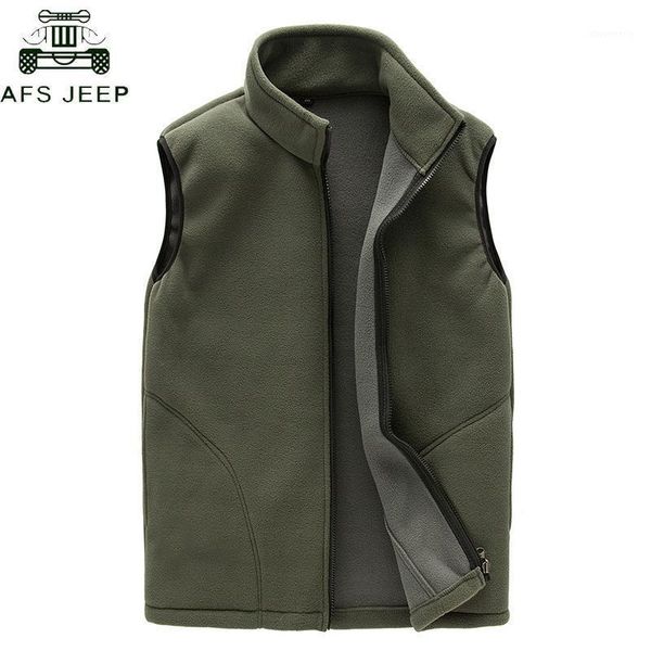 

men's vests brand 2021 casual vest men winter warm thick sleeveless jacket army mens waistcoat polar fleece chaleco hombre1, Black;white