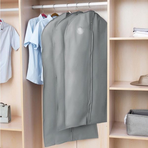 

storage boxes & bins 5pcs/set hanging garment bag moth-proof clothing covers dust proof cover clothes suit coat dress jacket protector