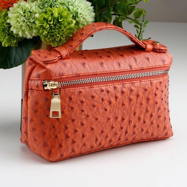 

middle esat designer handbag ostrich leather portable bag clutch bag 2020 lady hand purse make up trend