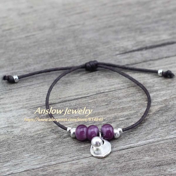 

anslow selling new arrivals wrap rope beads adjustable bracelet for women men girls' couple friend christmas gift low0521lb wmtnhz, Golden;silver