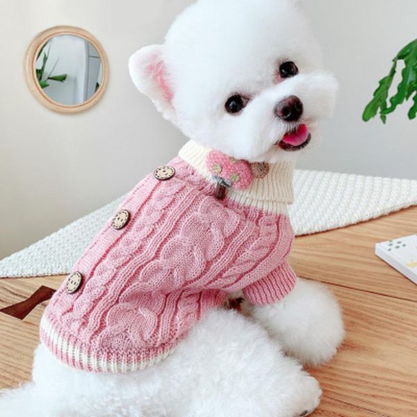 

новейшая собака твист свитер маленькая собака кошка вязаная джемпер с кнопкой зимний теплый щенок куртка пальто домашних животных костюмы од