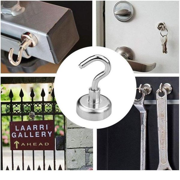 

1pc powerful magnetic hooks nd-fe-b household magnetic can metal strong hook hook hook magnet mobile iron-a sqceno