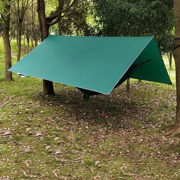 

tents and shelters 2021 army green sunshade waterproof rainproof sky screen light carrying outdoor tent large toldo camping mat tarp awning