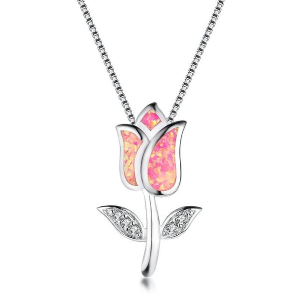 

chains luxury temperament zircon rose flower pendant women fashion romantic banquet wedding charm jewelry valentine's day gift, Silver