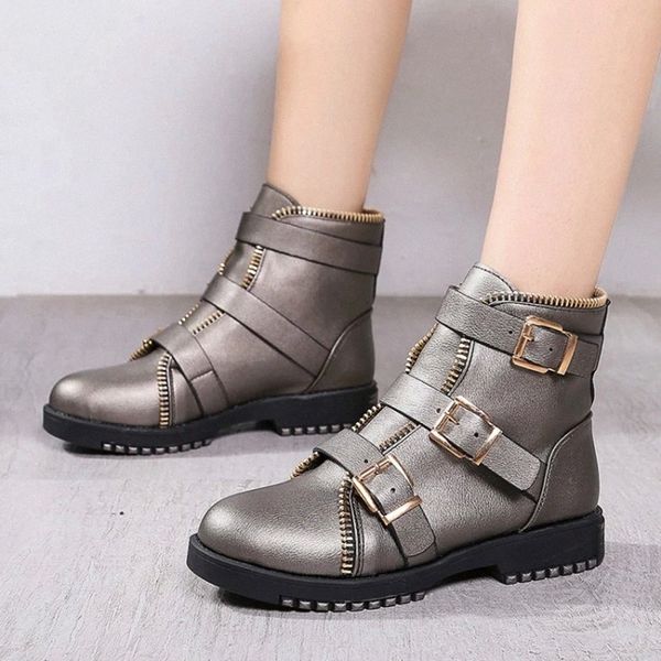 

cootelili fashion zipper boots women shoes woman ankle boots for women 4cm heel winter autumn rubber 35-40 #7a0t, Black