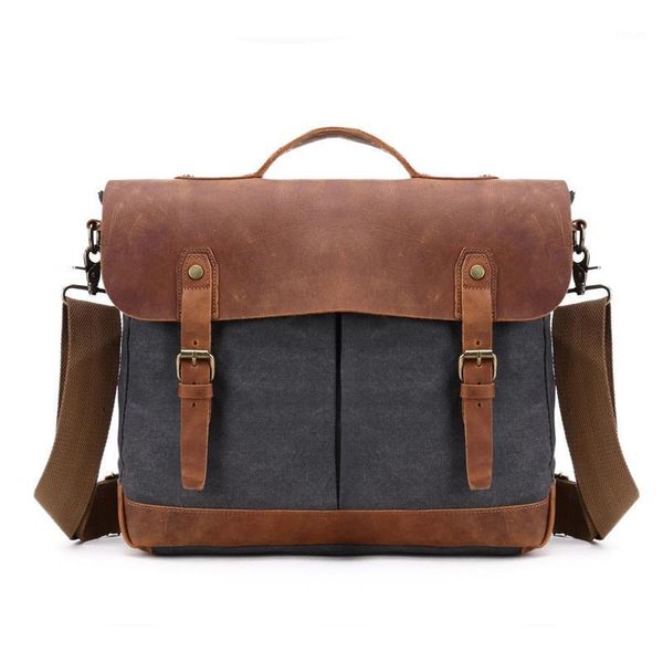 

soaeon vintage messenger bags canvas leather big shoulder bag brands travel bags briefcase1