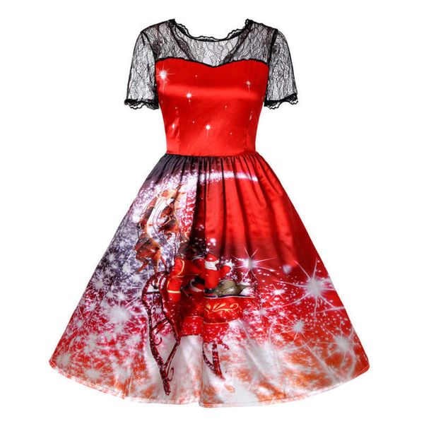 

women lace print pompous dress for, Black;gray