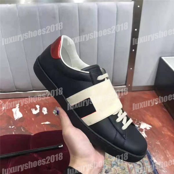 

women men comfort casual shoes sneakers platform leather embroidery printing tiger bee pearl blue red stripes shoes party dress sneakers, Black