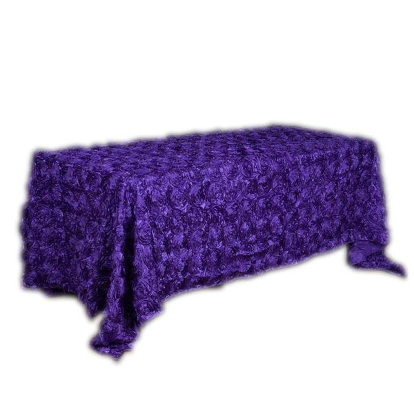 

тонко таблетка вышивания 3d 90 x 132 дюймов льменная прямоугольная розетка сатин скатерть для свадебных вечеринок банкетные украшения sqcbgq