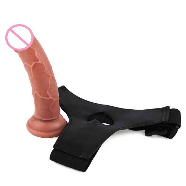 Nxy Dildos Anal Toys Ham Ham Ham Silicone Лала Носимые брюки Кожаный пенис Мужской Т Диллочм Лесбиянка Les Sex Products 0225