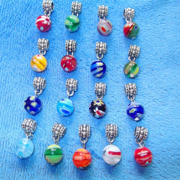 

loose macroporous big hole glass pendant beads charm pendants space diy bracelet for women jewelry ing