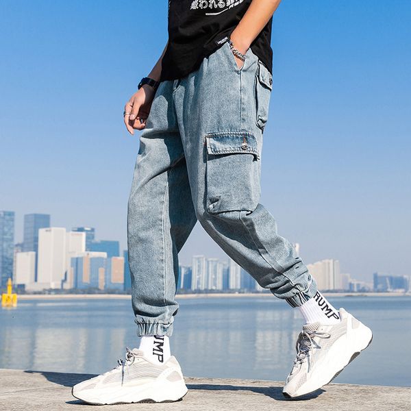 

2020 spring and summer seaview cropped jeans men's, Blue