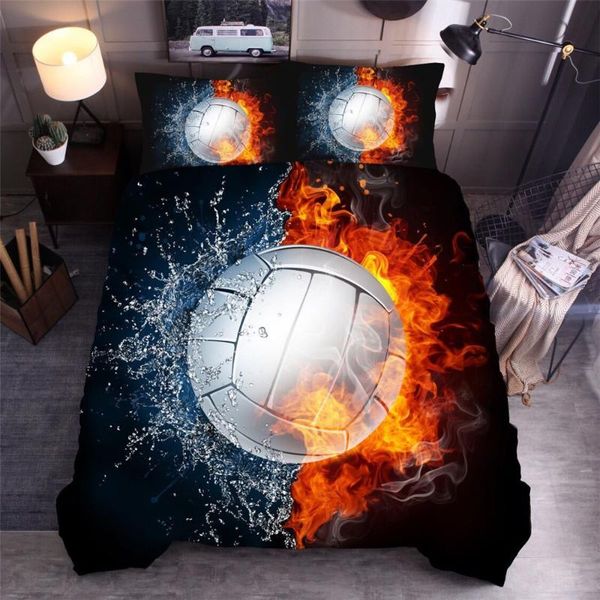 

bedding sets 3d balls pattern bedclothes pillowcase boys christmas gift quilt cover duvet set children eu single sports bed linens