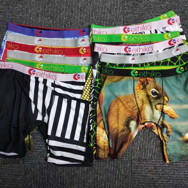 

ethika boxers technical underwear graffiti women men fitness quick dry cotton boxer brand sport short boxer 326