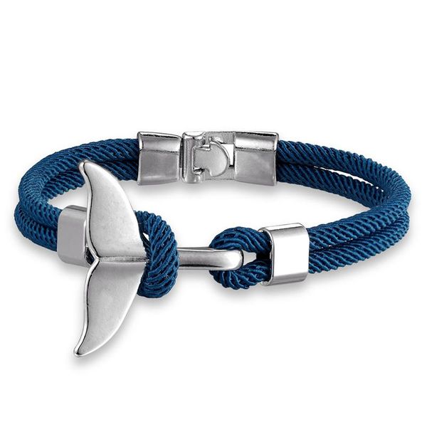 

mkendn whale tail anchor bracelets men women charm milan rope chain bracelet fashion male wrap metal easy hooks wmtxgv xhlove