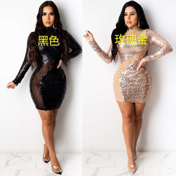 

8803 winter bead dress, Black;gray