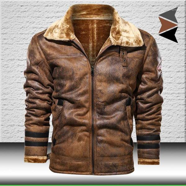 

vintage winter suede coats men 2020 brand new bomber jacket mens thick warm flight coats motorcycle leather jacket outwear1, Black