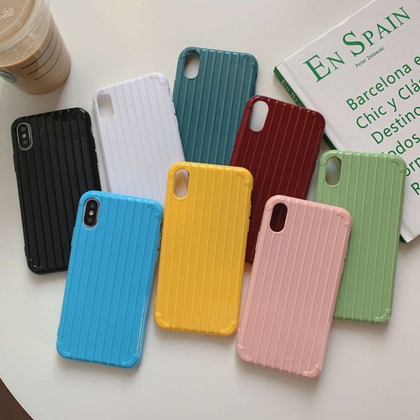 

matcha simple small frh pure color green suitcase xsmax mobile phone case 8plus silica gel xr all inclusive 6sp fashion lovers men and