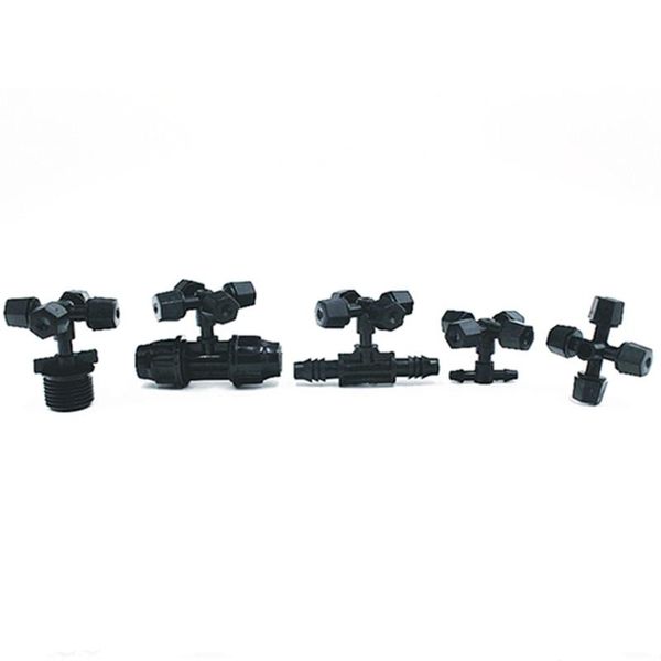 

watering equipments black fogger cross misting sprinkler with connector for garden greenhouse irrigation humidification cooling spray